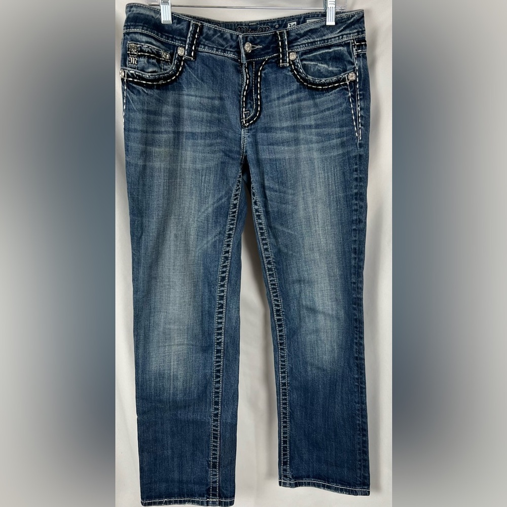 Miss Me Jeans JE5014EP23 Easy Capri Embroidered Embellished Straight Leg